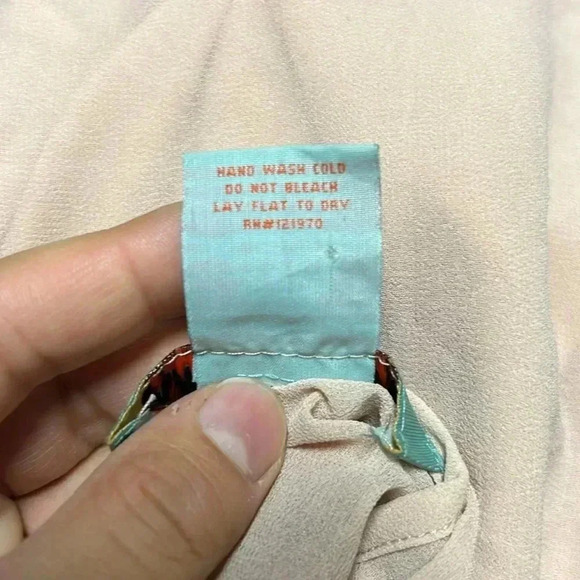 Flying Tomato Cream Crochet Long Chiffon Sleeves Two Piece Dress Size L - Picture 7 of 9